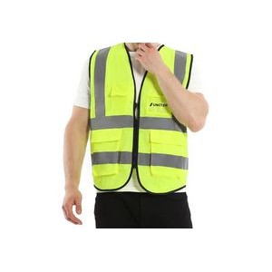 Pocket Safety Vest w/Reflective Stripes