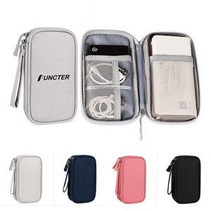 Electronic Organizer Travel Cable Organizer Bag Pouch (1 Layer)