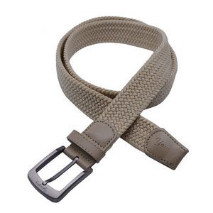 Genuine Leather Head Elastic Non Perforated Woven Elastic Belt Jeans Elastic Belt Woven Belt