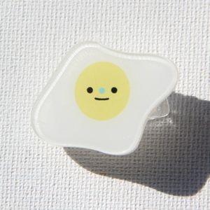 Egg Shaped Acrylic Album Memo Clip Bag Binder Sealing Clip Food Bag Clamp-Two Sides Imprint