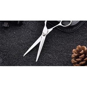 6'' Stainless Steel Flat Scissors Thinning Hair Hairdressing Cutting Bangs Professional Hair Scissor