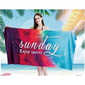 31.5 x 61 inch Absorbent Beach Towel - Lightweight Thin Quick Fast Dry Towel Travel Accessories