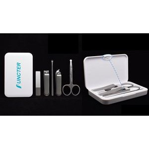 5 in 1 Stainless Steel Professional Pedicure Kit Nail Scissors Grooming Kit With White Box