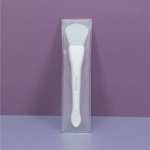 Plastic Handle Silicone Face Mask Fan-Shaped Brush with PVC Packing Soft Makeup Skin Care Tool