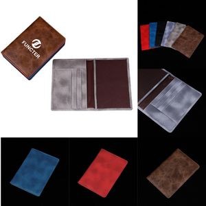 Travel Wallet Passport Holder With Card Slots PU Leather Passport Wallet for Business Trip