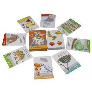 Full Color 320g Custom Child Picture Reading Cards
