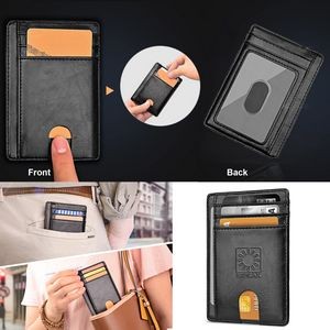 RFID Genuine Leather Money Clip/Card Case