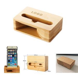 Bamboo Amplifier For Smart Phone w/Holder