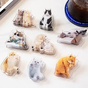 Cute Cat Shaped Acrylic Album Memo Clip Bag Binder Sealing Clip Food Bag Clamp-Two Sides Imprint