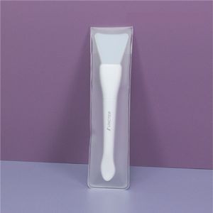Plastic Handle Silicone Face Mask Shovel-Shaped Brush with PVC Packing Soft Makeup Skin Care Tool