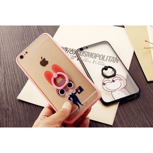 Lady Rabbit Phone Case w/Finger Buckle For Smart Phone