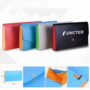 File Holder Expandable Folder Plastic Filing Box Multi Pocket Purse Plastic Spiral Portfolio