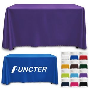 6 FT Table Cover Resistant Washable Polyester Table Cloth