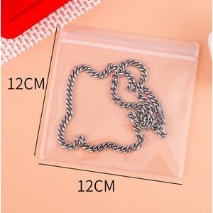 4.73 x 4.73 Inch Clear PVC Transparent Zip Lock Jewelry Bag