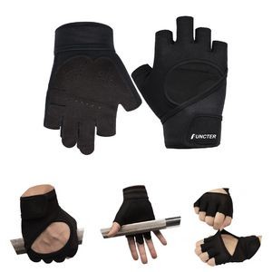 Fingerless Sports Gloves Durable Gym Gloves for Exercise Fitness