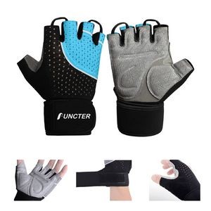 Gym Gloves Training Half Finger Gloves for Man & Woman with Wrist Wraps