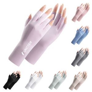 Gloves UV Protection Fingerless Gloves Anti UV Gloves Sunscreen for Gel Nail Lamp Manicure Skin Care