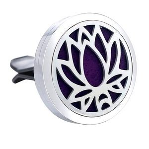 Lotus Car Essential Oil Diffuser Vent Clip Stainless Steel