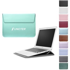 11 Inch PU Leather Laptop Sleeve Foldable Stand With Magnetic Closure