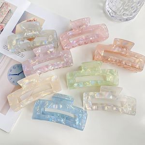 Colorful Hair Clips for Women Large Neutral Rectangle Hair Clips Strong Hold Hair Claw