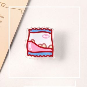 Transparent Chip Shaped Acrylic Album Memo Clip Bag Binder Sealing Clip Food Bag Clamp - Two Sides