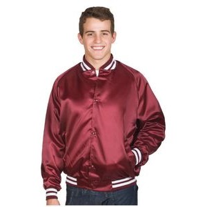 Adult Satin Solid Flannel Lined Jacket