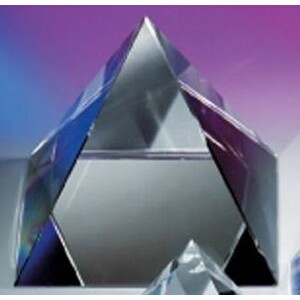 Crystal Pyramid Paperweight (5")