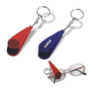 Swipe Keychain With Eyeglass Cleaner
