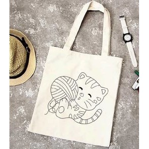 customized eco friendly Kids DIY Canvas Tote Bag promotional