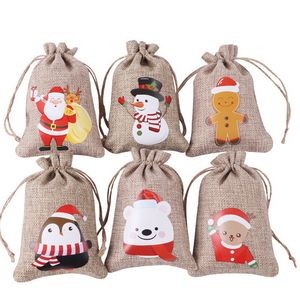 urlap Gift Bags Wedding Hessian Jute Bags Linen Jewelry Pouches with Drawstring for Birthday, Party