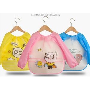 EVA cute design baby waterproof bibs overclothes for eating for drawing infant bib