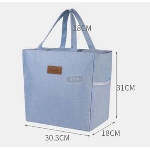 Waterproof Large folding non woven Reusable Insulated Totes Lunch Cooler Carry bag