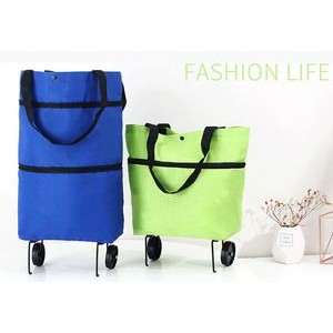 Supermarket Lightweight Portable Folding Trolley Cart Luggage Shopping Trolley Bag
