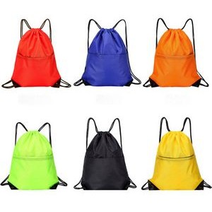 Double Shoulder Drawstring Beam Waterproof Bag with zipper
