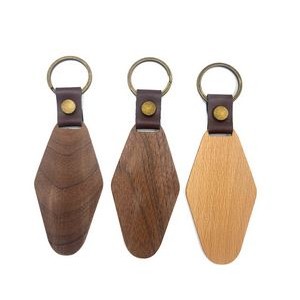 Wood Keychain, hotel Key Tag