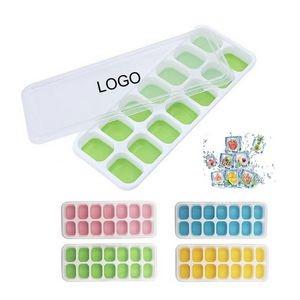 Flexible 14-Ice Cube Trays with Lid