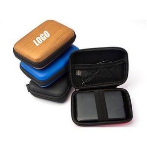 Compact Rectangle Data Cable Storage Case for On-the-Go