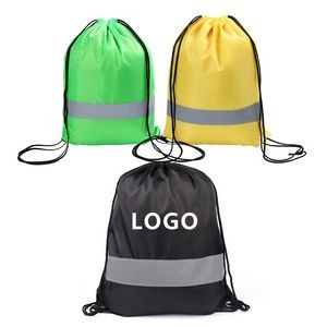 Reflective Drawstring Backpack Bags