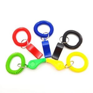 Colorful Plastic Whistle Spring Hand Ring