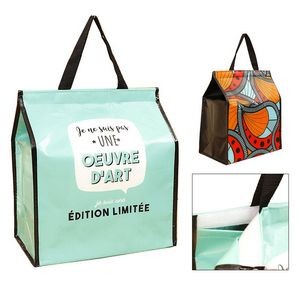 Printed Non-woven Insulated Lunch Cooler Tote Bag