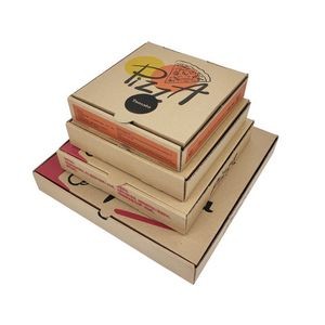 Printed Corrugated Kraft Paper 12" Pizza Box