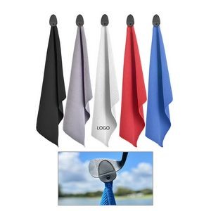 Golf Towel with Magnetic Attachment for Convenient Use