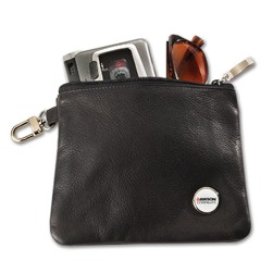 Leather Zippered Valuables Pouch