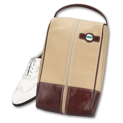 Leather & Canvas Shoe Bag