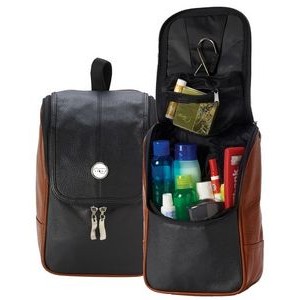 Mesa Leather Hanging Travel Toiletry Valet Bag