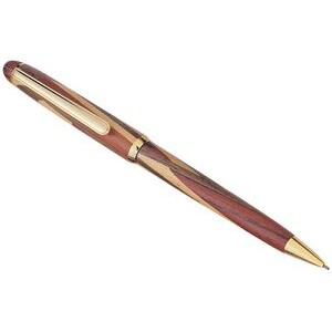 Executive Mechanical Pencil w/Inlaid Rosewood, Maple, and Walnut Barrel