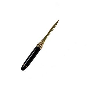 Executive Letter Opener w/Gold Accents and Black Handle