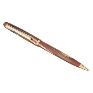 Medium Sized Ballpoint Pen w/ Inlaid Rosewood, Maple, Walnut Barrel
