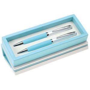 Pastel Blue Ball Pen and Pencil Set
