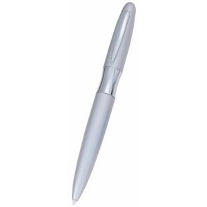 Satin Silver Two-In-One Stylus and Ballpoint Pen